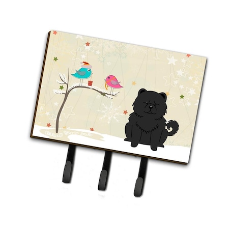 Carolines Treasures Christmas Presents Between Friends Chow Chow Black Leash or Key Holder BB2615TH68